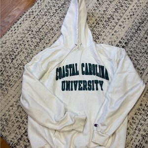 Champion White coastal Carolina hoodie - unisex large like new